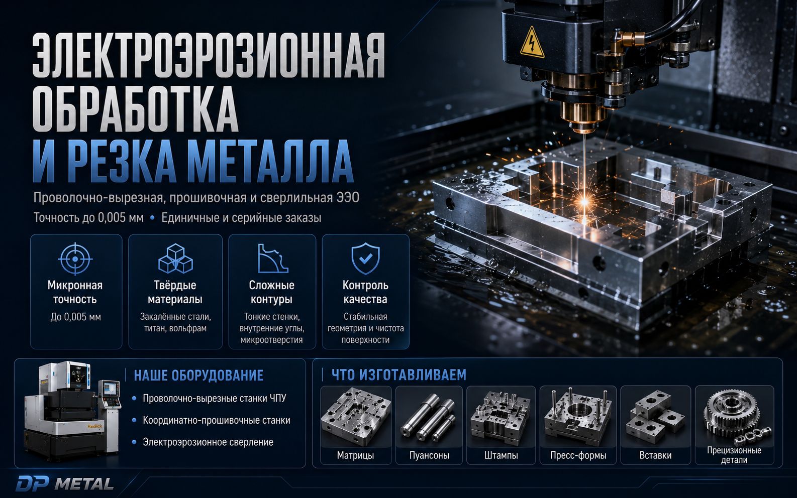 Электроэрозионная обработка и резка металла на заказ